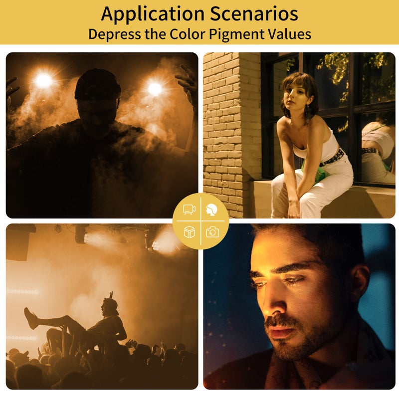 Meking 16x20 inches Lighting Gels CTO Photo Lights Gel Filters Transparent Color Correction Light Sheets for Photography Red Head Strobe Flashlight (Orange) - Image 4